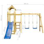 Aire de Jeux Bois Extérieur Dimensions