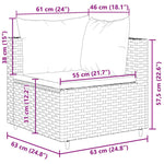 Canapé d'Angle de Jardin Dimensions