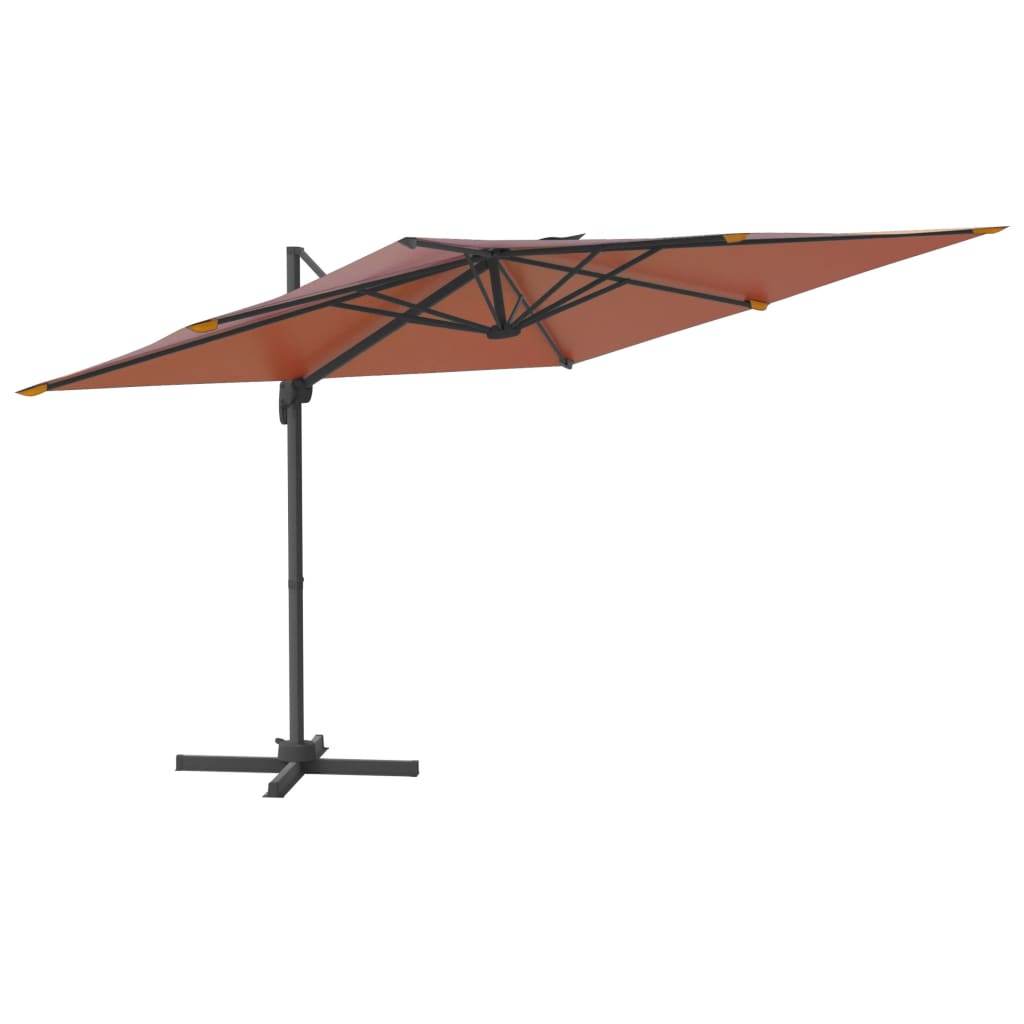 Parasol 3x3 Déporté Terre Cuite