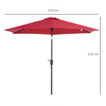 Parasol Inclinable Dimensions