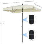 Parasol Rectangulaire Inclinable Dimensions