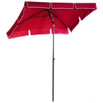 Parasol Rectangulaire Inclinable Rouge 