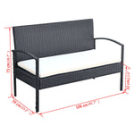 Salon de Jardin 4 Places Résine Dimensions Banc