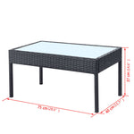 Salon de Jardin 4 Places Résine Dimensions Table