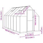 Serre Polycarbonate 5m2 Dimensions