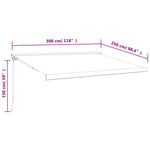 Store Banne Manuel 3x2 Dimensions