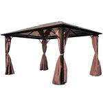 Tonnelle de Jardin 3x4 Toit Polycarbonate Marron