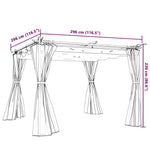 Tonnelle de Jardin avec Rideaux Dimensions