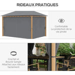 Tonnelle de Jardin avec Rideaux Pratiques