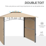 Tonnelle de Jardin Design Double Toit 