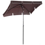 Parasol Rectangulaire Inclinable Marron 