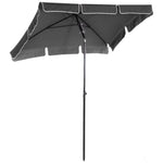 Parasol Rectangulaire Inclinable Gris