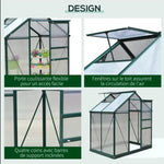 Serre de Jardin Polycarbonate 2m2 Accessoires