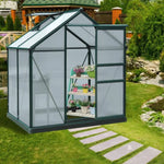 Serre de Jardin Polycarbonate 2m2 Ensemble