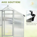 Serre de Jardin Polycarbonate 5m2 Goutière