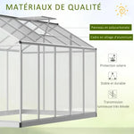 Serre de Jardin Polycarbonate 5m2 Matériaux