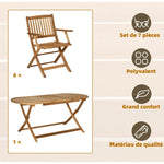 Salon de Jardin en Bois Teck Set