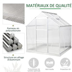 Serre de Jardin Polycarbonate 3m2 Matériaux