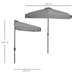 Demi Parasol Balcon Dimensions 