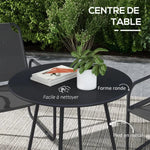 Salon de Jardin 2 Personnes Aluminium Table 