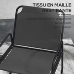 Salon de Jardin 2 Personnes Aluminium Chaise 